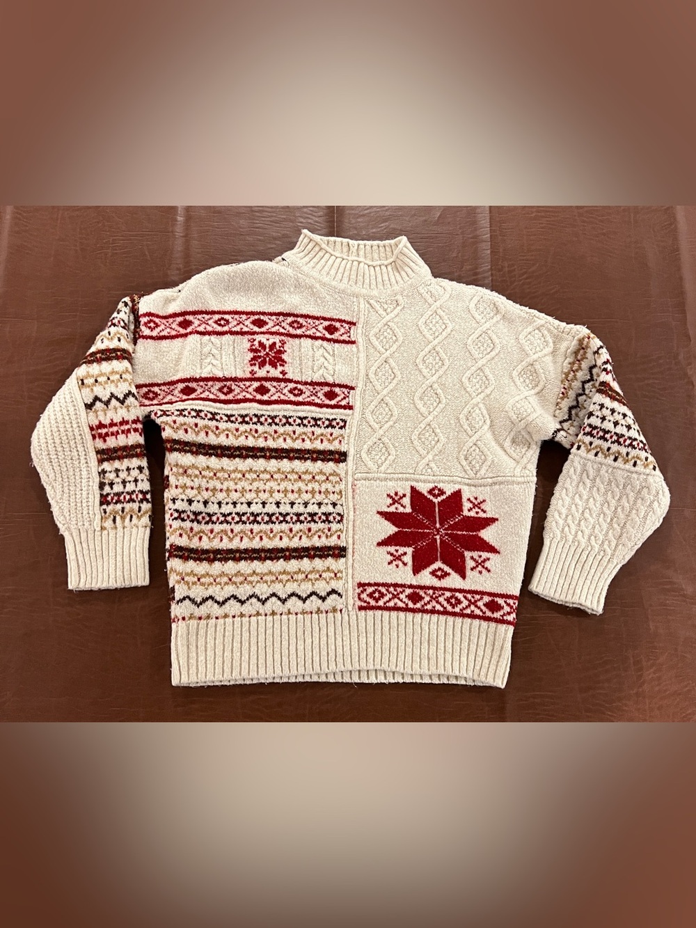 American Eagle Women’s Winter Snowflake Sweater - Large